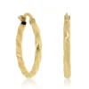 Twisted Hoop Earrings 14K -Cheap Glisterra Store 10391043 01