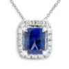Sapphire & Diamond Pendant 14K -Cheap Glisterra Store 10910289 01