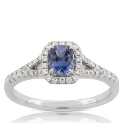 Sapphire & Diamond Ring 14K