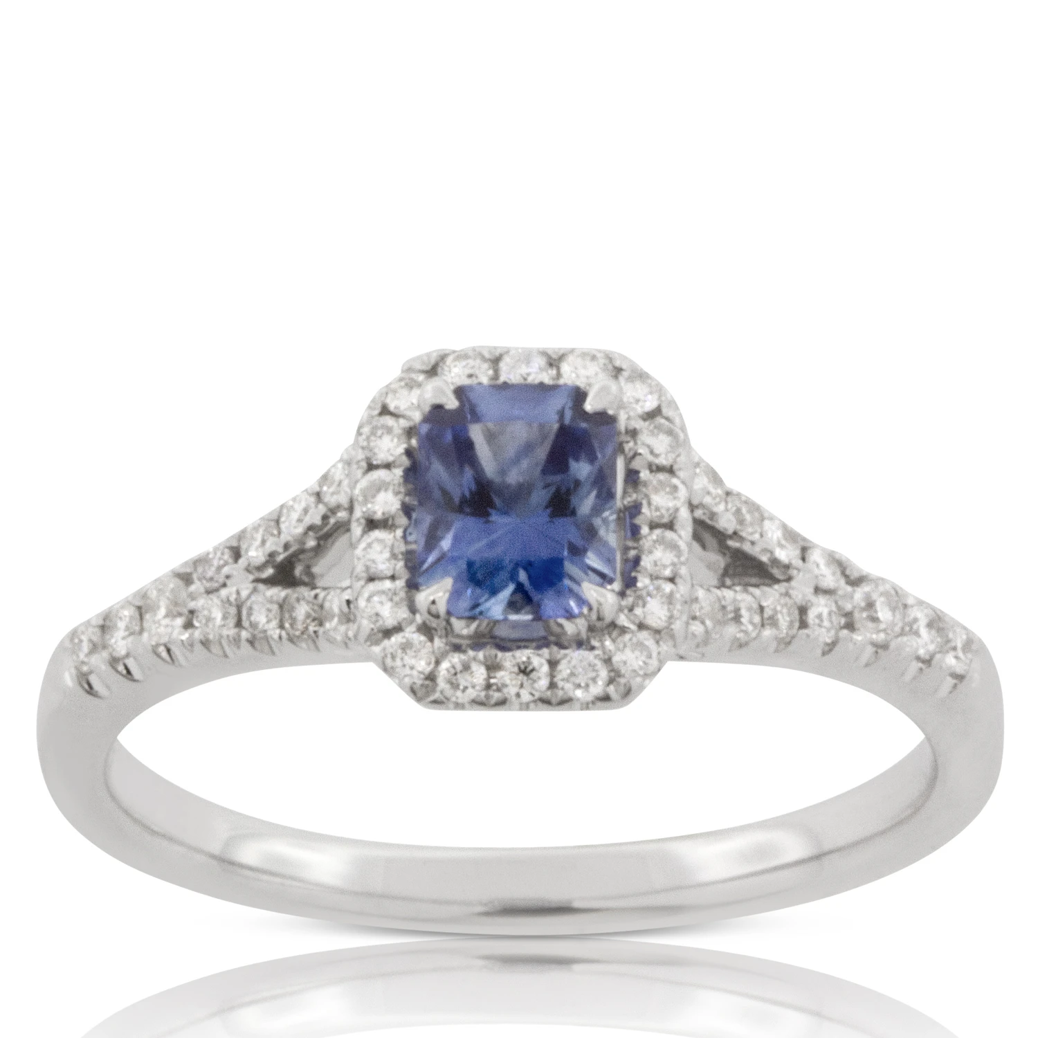 Sapphire & Diamond Ring 14K 3 Sapphire & Diamond Ring 14K