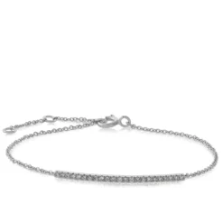 Diamond Bar Bracelet 14K