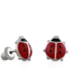 Baby Ladybug Earrings In Silver -Cheap Glisterra Store 11099397 01