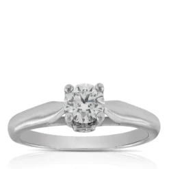 Ideal Cut Ikuma Canadian Diamond Solitaire Ring 14K, 1/2 Ct.