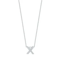Roberto Coin Tiny Treasures Diamond Initial Pendant 18K Letter 'X'