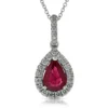 Ruby & Diamond Pendant 14K -Cheap Glisterra Store 11225034 01