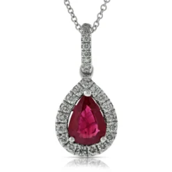 Ruby & Diamond Pendant 14K
