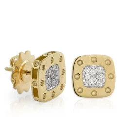 Roberto Coin Pois Moi Diamond Earrings 18K -Cheap Glisterra Store 11304730 03
