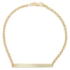 Engravable Bar Bracelet 14K