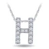 Diamond Initial Pendant 14K Letter 'H' 1 Diamond Initial Pendant 14K Letter 'H' -Cheap Glisterra Store 11383742 01