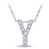 Diamond Initial Pendant 14K Letter 'Y' -Cheap Glisterra Store 11383882 01
