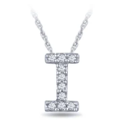 Diamond Initial Pendant 14K Letter 'I'