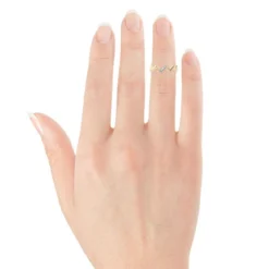 Diamond Zig Zag Midi Ring 14K Size 4.5 9 Diamond Zig Zag Midi Ring 14K Size 4.5 -Cheap Glisterra Store 11389202 04