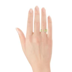 Double Pyramid Diamond Ring 14K -Cheap Glisterra Store 11417102 04