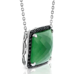 Lisa Bridge Chalcedony & Black Sapphire Necklace -Cheap Glisterra Store 11432143 04