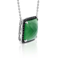 Lisa Bridge Chalcedony & Black Sapphire Necklace -Cheap Glisterra Store 11432143 06