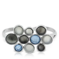 Lisa Bridge Moonstone & Chalcedony Bubbles Ring
