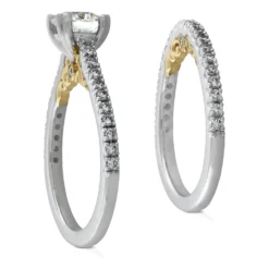 Ben Bridge Signature Diamond Two-Tone Bridal Set 18K -Cheap Glisterra Store 11491925 03