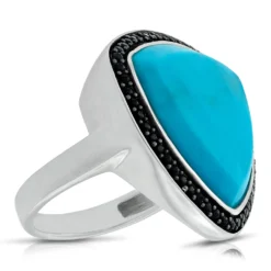 Lisa Bridge Turquoise & Black Sapphire Ring