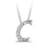 Diamond "C" Initial Pendant 14K 2 Diamond "C" Initial Pendant 14K -Cheap Glisterra Store 11572179 01