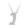 Diamond "J" Initial Pendant 14K -Cheap Glisterra Store 11572252 01