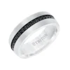 TRITON Stone Comfort Fit Black Sapphire Eternity Band In White Tungsten, 8 Mm -Cheap Glisterra Store 11644044 01