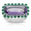 Lisa Bridge Amethyst & Emerald Ring -Cheap Glisterra Store 11654167 01