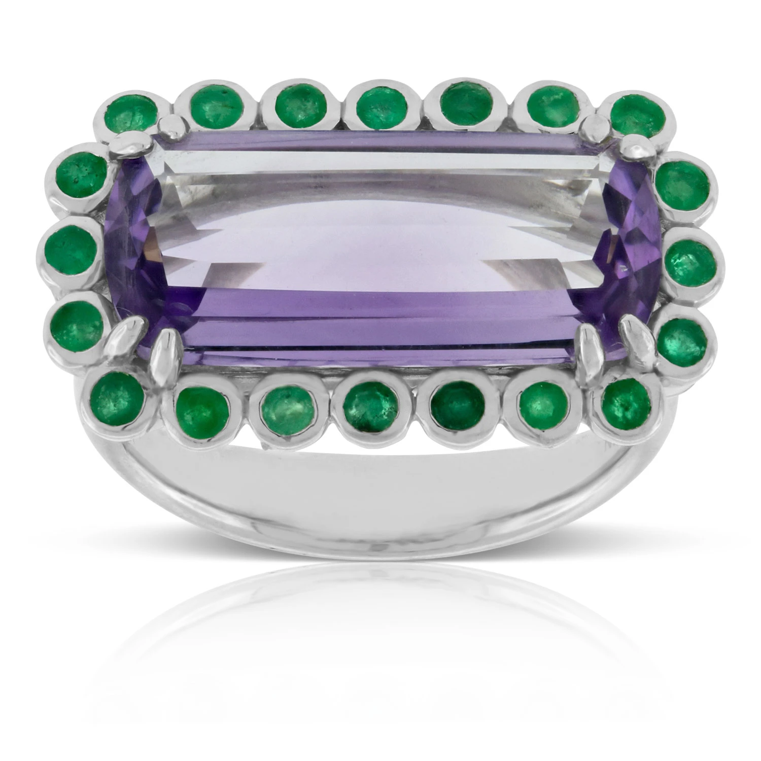 Lisa Bridge Amethyst & Emerald Ring 3 Lisa Bridge Amethyst & Emerald Ring