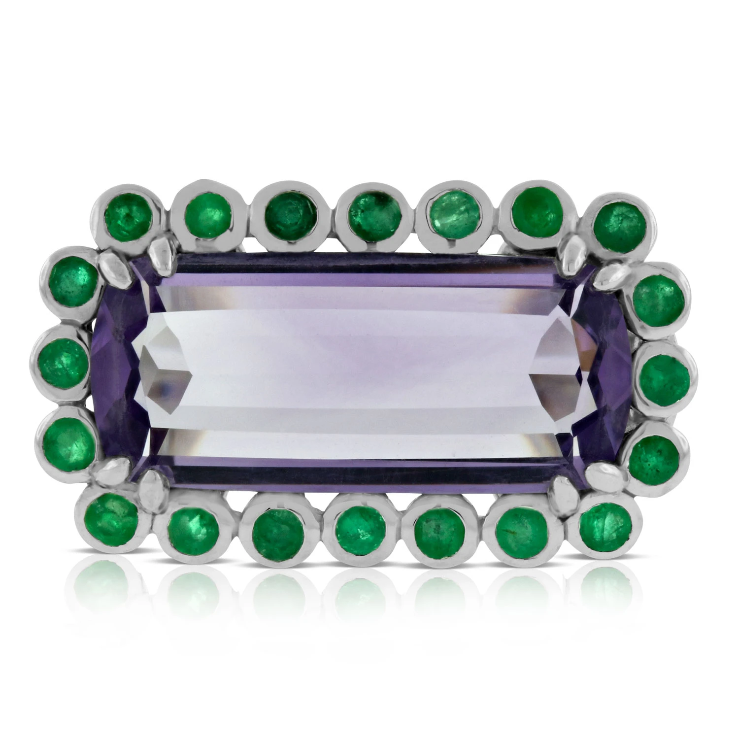 Lisa Bridge Amethyst & Emerald Ring 4 Lisa Bridge Amethyst & Emerald Ring - Image 2