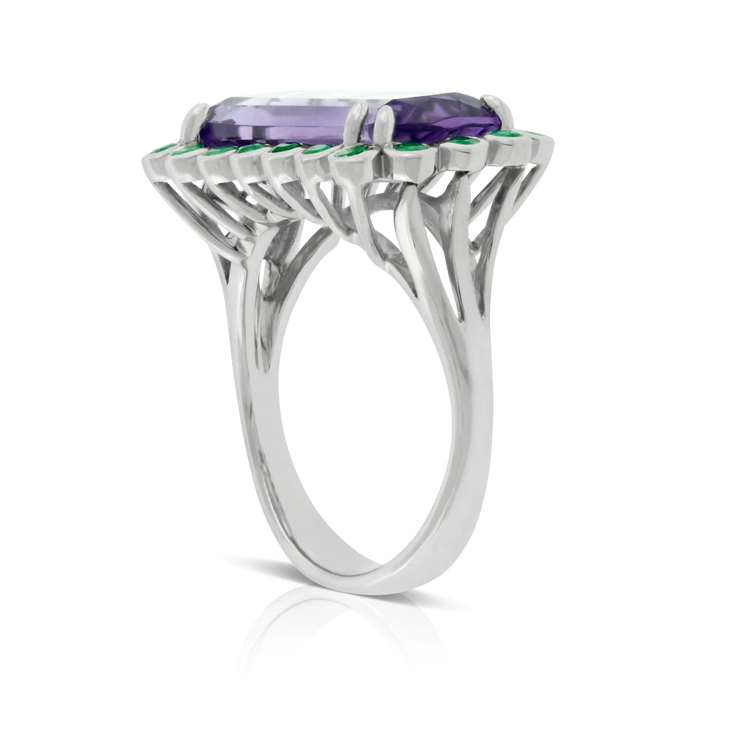 Lisa Bridge Amethyst & Emerald Ring 5 Lisa Bridge Amethyst & Emerald Ring - Image 3
