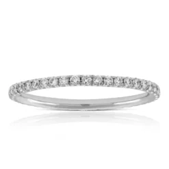 Diamond Eternity Band 14K, Size 7