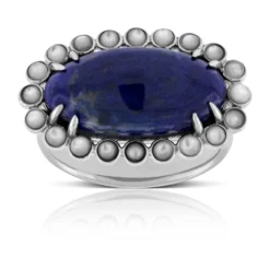 Lisa Bridge Lapis & Mother Of Pearl Ring