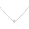 De Beers Forevermark Tribute™ Round Diamond Necklace 18K -Cheap Glisterra Store 11695160 01