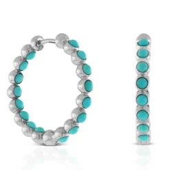 Lisa Bridge Turquoise Hoop Earrings