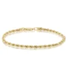 Diamond Cut Rope Bracelet 14K, 7.5" -Cheap Glisterra Store 11755063 01