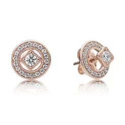 Pandora Vintage Circle CZ Stud Earrings