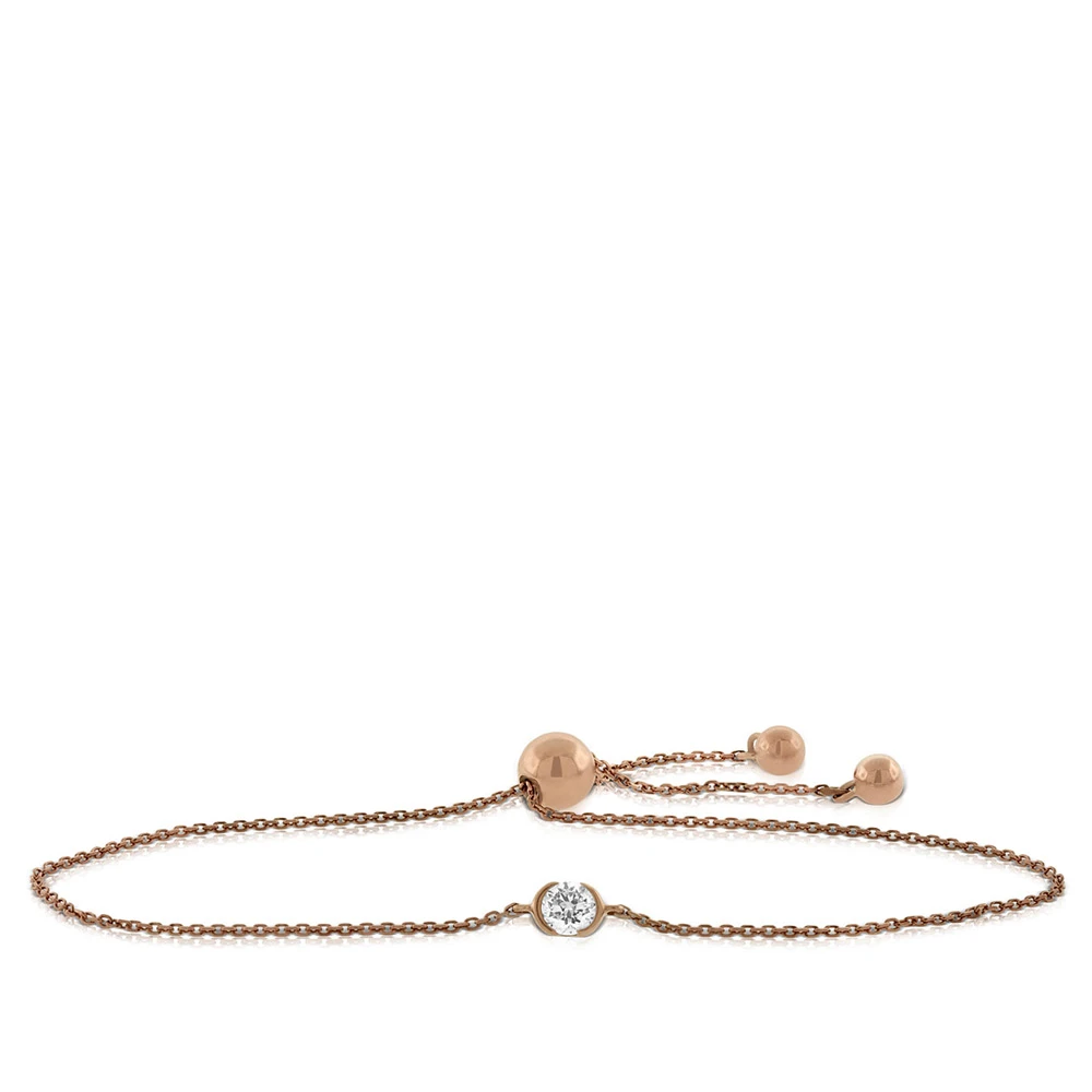 Rose Gold Ikuma Canadian Diamond Bolo Bracelet 14K, 1/4 Ct. 3 Rose Gold Ikuma Canadian Diamond Bolo Bracelet 14K, 1/4 Ct.