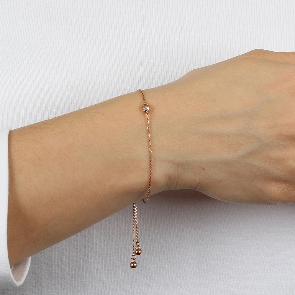 Rose Gold Ikuma Canadian Diamond Bolo Bracelet 14K, 1/4 Ct. 4 Rose Gold Ikuma Canadian Diamond Bolo Bracelet 14K, 1/4 Ct. - Image 2