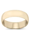 Polished Rounded 6mm Band 14K