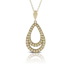 Toscano Open Pear Drop Pendant 14K