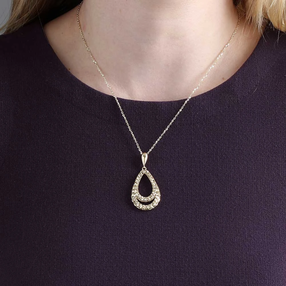 Toscano Open Pear Drop Pendant 14K 5 Toscano Open Pear Drop Pendant 14K - Image 3