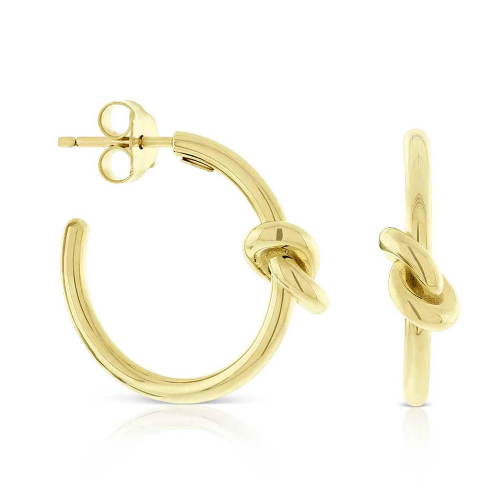 Toscano Love Knot Hoop Earrings 14K 3 Toscano Love Knot Hoop Earrings 14K