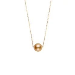 Mikimoto Cultured Golden South Sea Pearl Necklace 18K