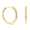Smooth Huggie Hoop Earrings, 14K Yellow Gold -Cheap Glisterra Store 11918463 01