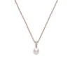 Mikimoto Morning Dew Rose Gold Cultured Akoya Pearl & Diamond Necklace 18K -Cheap Glisterra Store 11947348 01