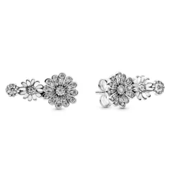 Pandora Sparkling Daisy Flower Trio CZ Stud Earrings