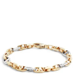 Toscano Anchor Link Two-Tone Bracelet, 14k White And Yellow Gold