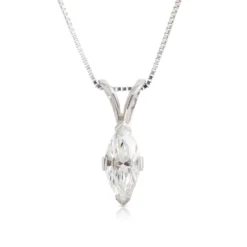 Marquise Diamond Solitaire Pendant 14K, 1/2 Ct.