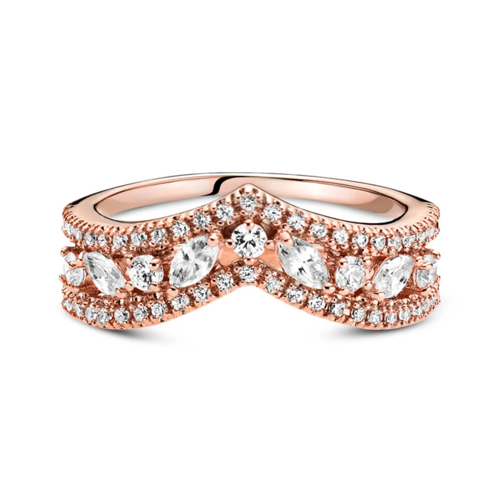 Pandora Sparkling Marquise Double Wishbone CZ Ring 6 Pandora Sparkling Marquise Double Wishbone CZ Ring - Image 4
