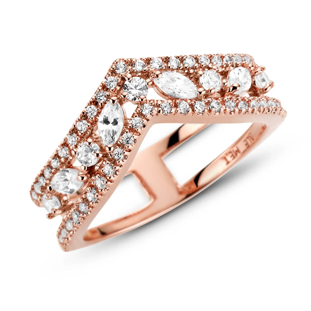 Pandora Sparkling Marquise Double Wishbone CZ Ring 7 Pandora Sparkling Marquise Double Wishbone CZ Ring - Image 5