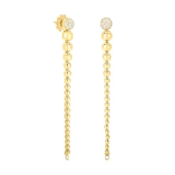 Roberto Coin Convertible Diamond Beaded Earrings 18K